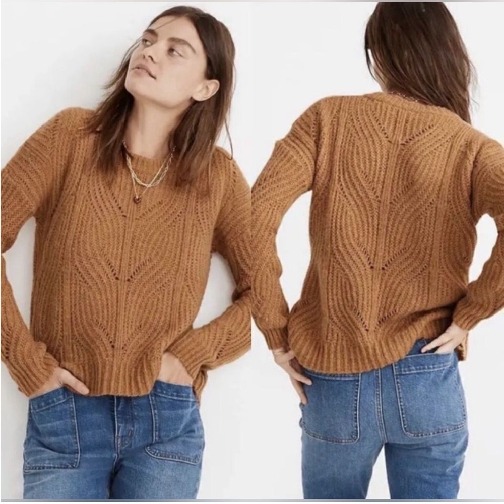 MADEWELL Women’s Charley Pullover Crewneck Knit Sweater Alpaca Blend Size S